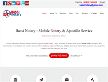 Tablet Screenshot of bassinotary.com